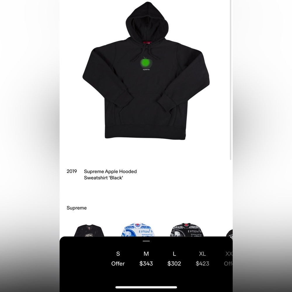 🖤Supreme Apple Hoodie - Picture 7 of 7